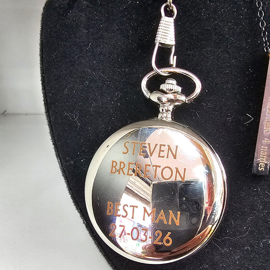Personalised Stainless Steel Pocket Watch