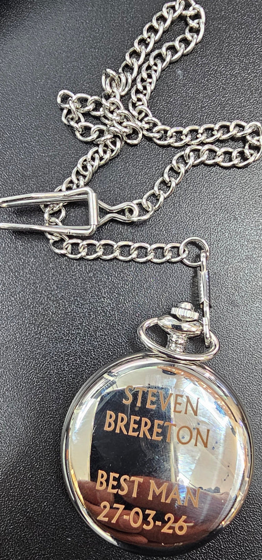 Personalised Stainless Steel Pocket Watch