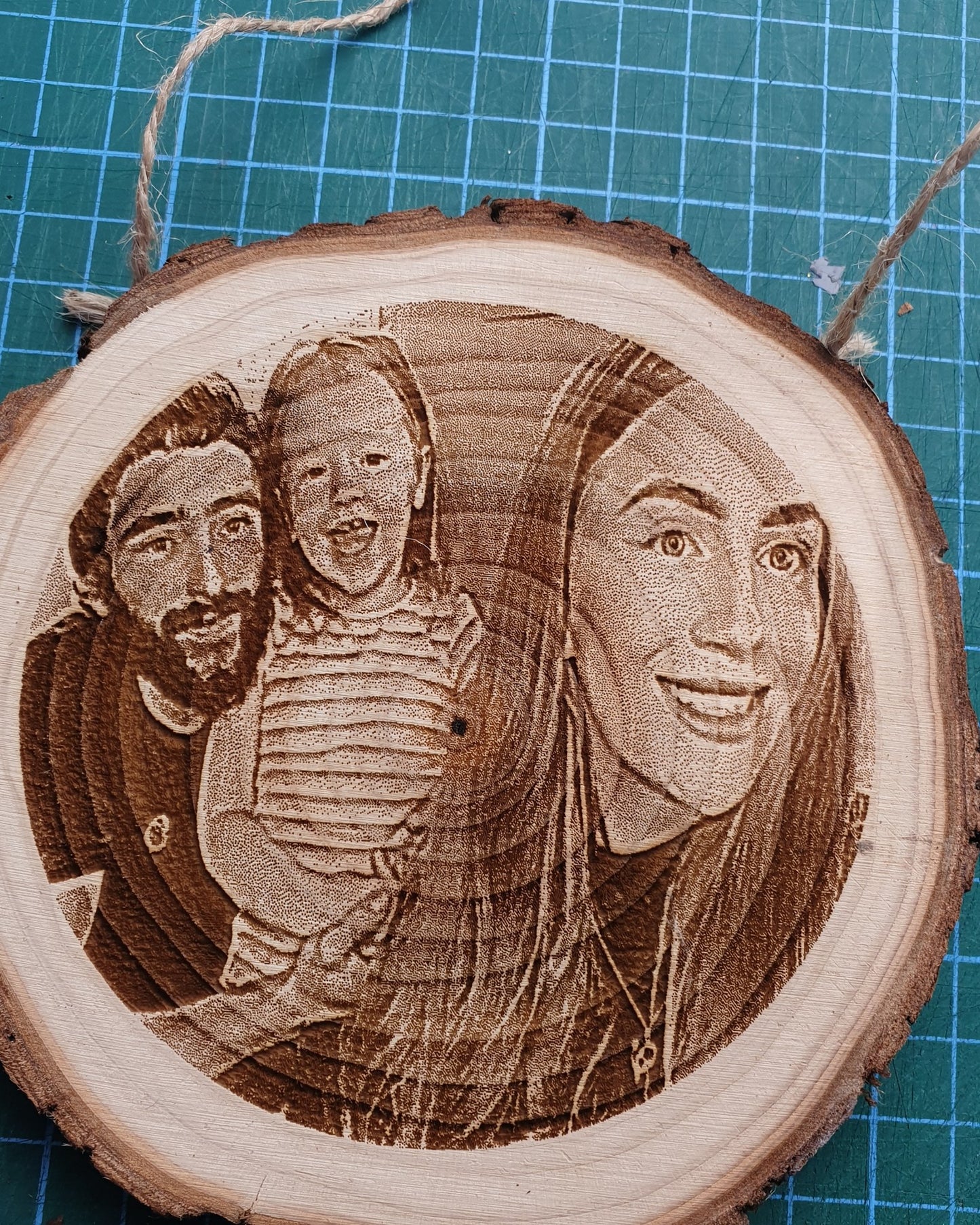 Personalised Photo log slice,wooden photo gift