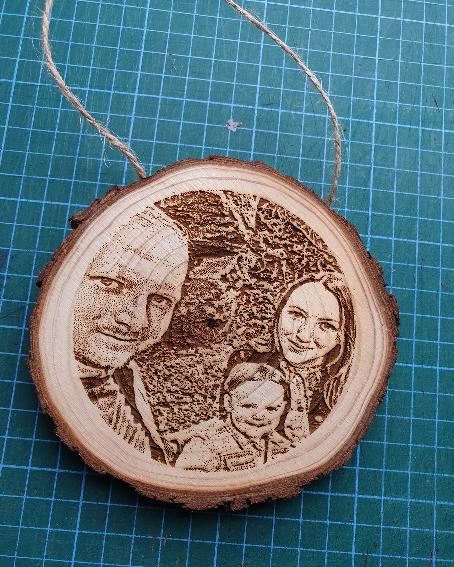 Personalised Photo log slice,wooden photo gift
