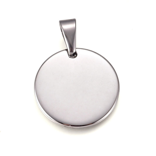 Stainless Steel circular Pendant & Chain