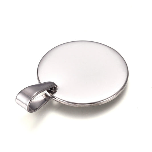 Stainless Steel circular Pendant & Chain