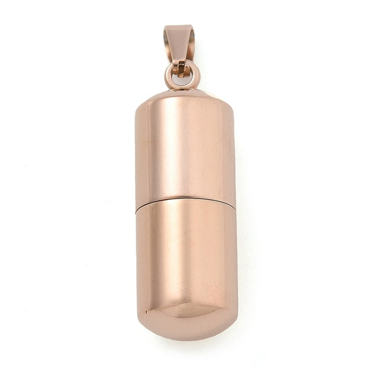 Stainless Steel Barrel Ashes Pendant