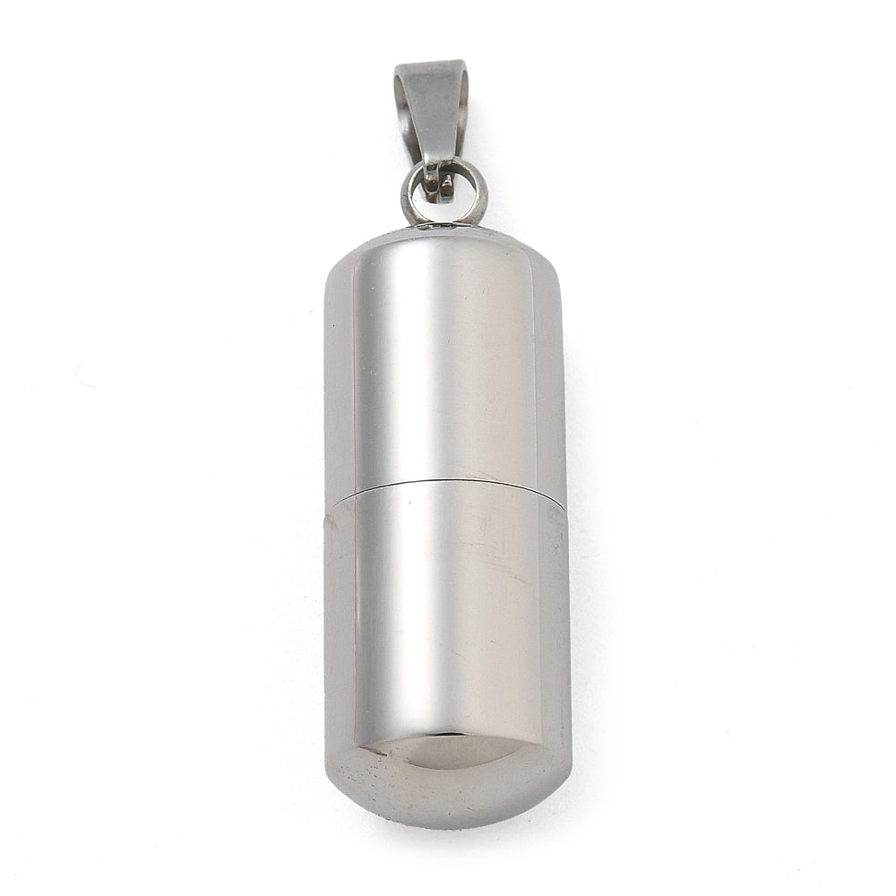 Stainless Steel Barrel Ashes Pendant