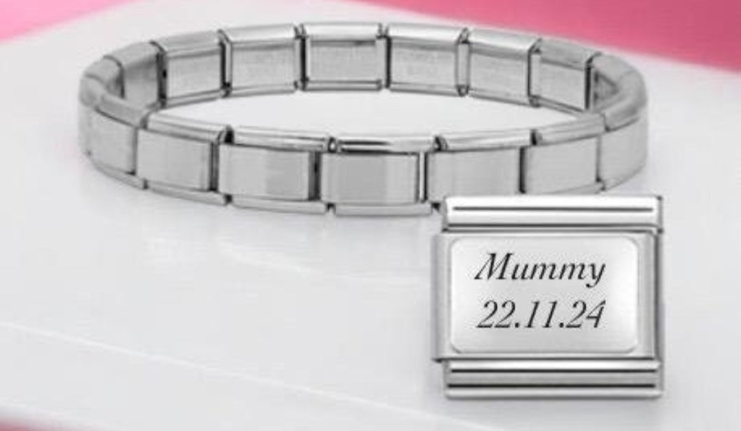 Stainless Steel Italian Charm Bracelet