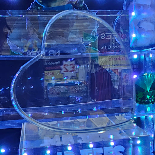 10mm thick crystal heart for subsurface laser engraving 