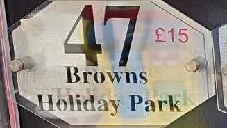House & Caravan 2 piece sign