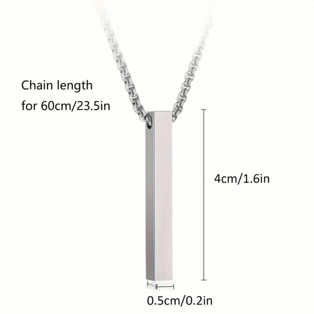 Stainless Steel Bar Pendant