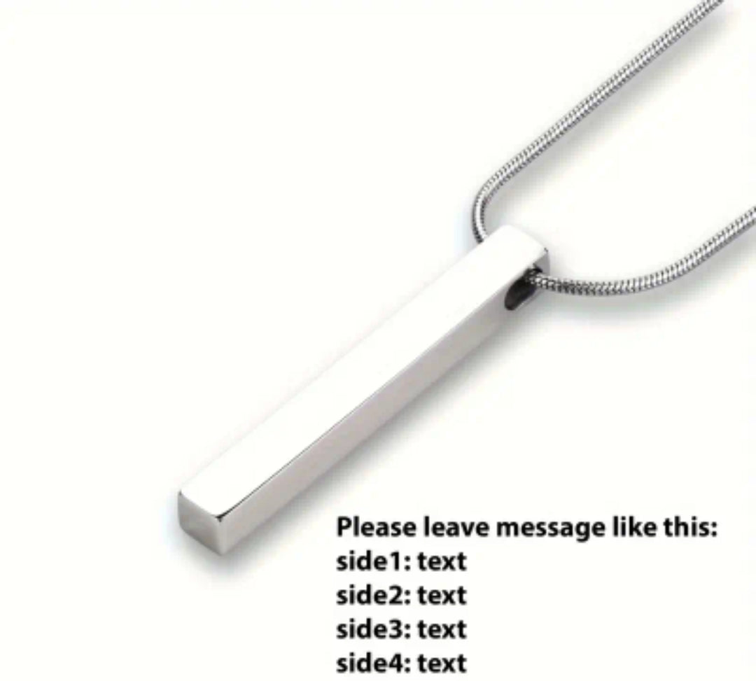 Stainless Steel Bar Pendant